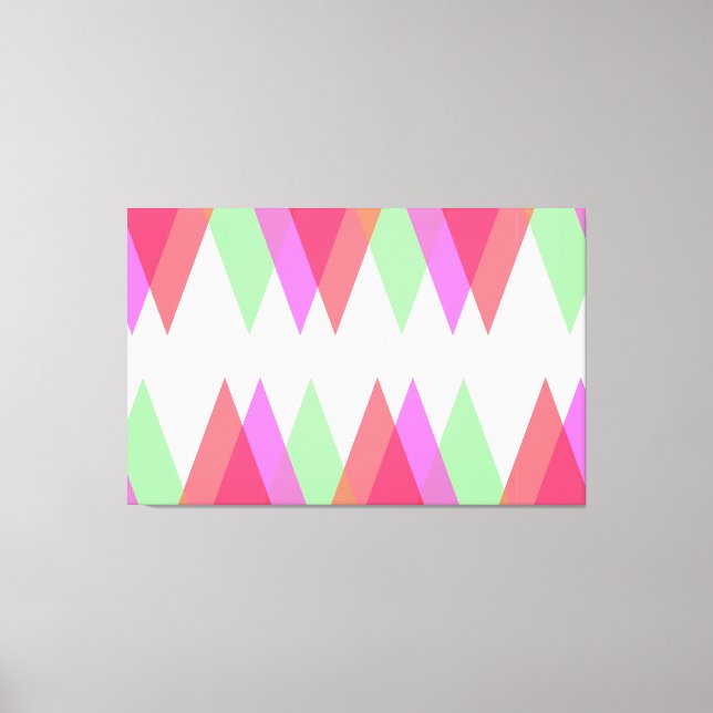 Red and green triangles canvas print (Front)