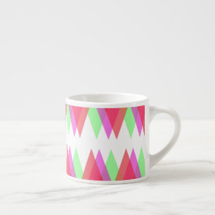 Red and green triangles espresso cup