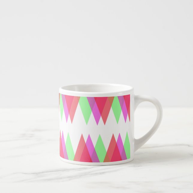 Red and green triangles espresso cup (Right)