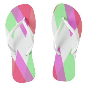Red and green triangles flip flops