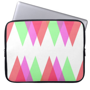 Red and green triangles laptop sleeve