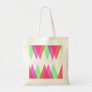 Red and green triangles tote bag