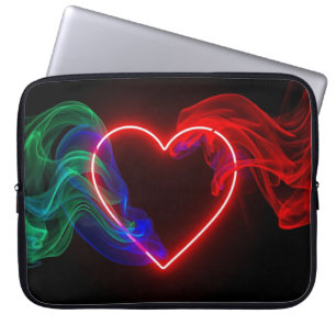 Red and Green Valentine Heart on Electronics Bag