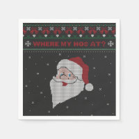 Red and Green Where My Hos At? Santa Ugly Xmas