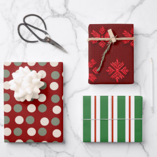 Red And Green  Wrapping Paper Sheet
