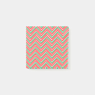 Red and Green Zig-Zag Post-it Notes