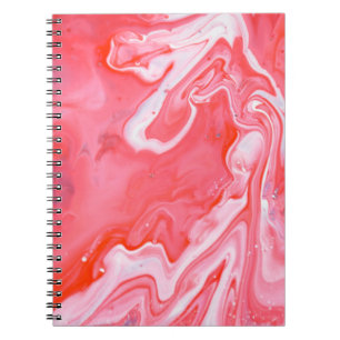 Red and grey abstract painting notebook