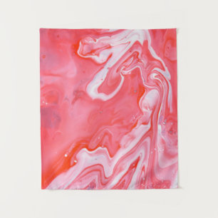 Red and grey abstract painting tapestry