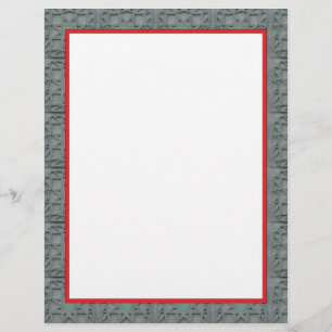 Red and Grey Border Letterhead 8.5" x 11"