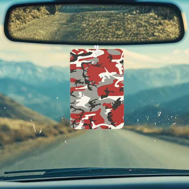 Red and Grey Camouflage, Military, Army Car Air Freshener (Creator Uploaded)