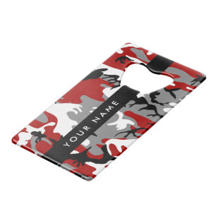 Red and Grey Camouflage Your name Personalise