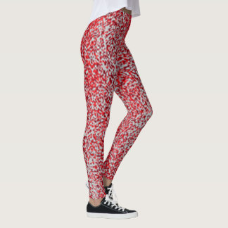 Red and Grey Dots Leggings