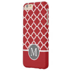Red and Grey Geometric Pattern Monogram