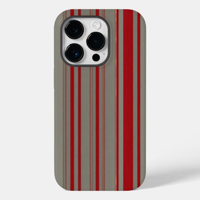 red and grey lines Case-Mate iPhone case (Back)