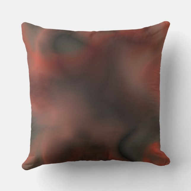 Red and Grey Marble abstract Cushion (Back)