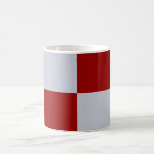 Red and Grey Rectangles Coffee Mug
