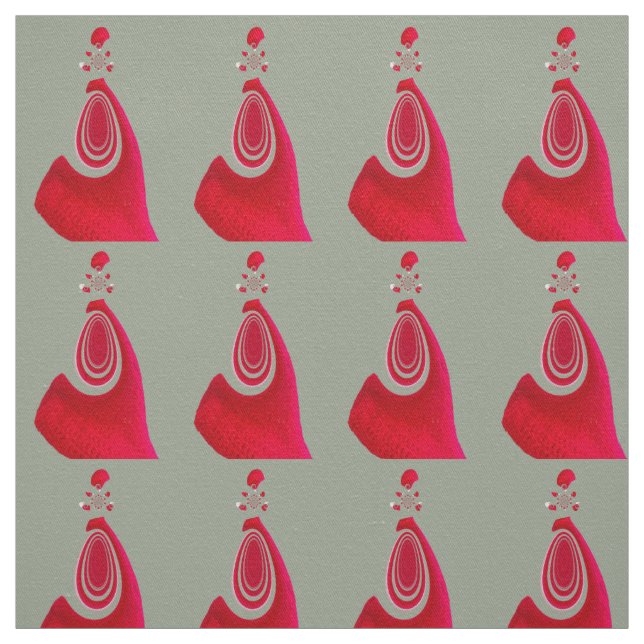 Red and Grey Smart Posh Design Fabric (Swatch)