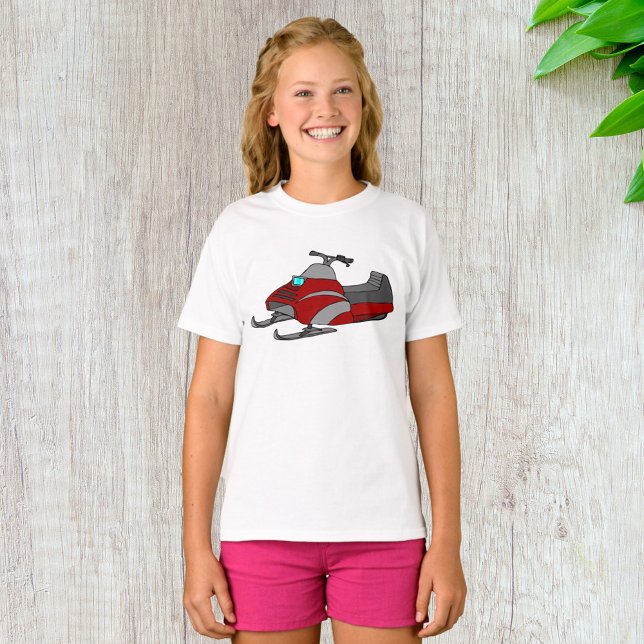 Red and Grey Snowmobile T-Shirt (Creator Uploaded)