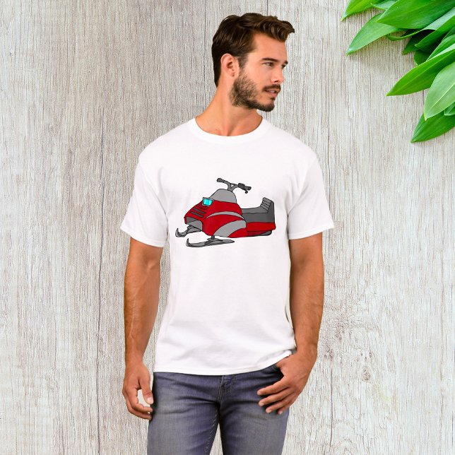 Red and Grey Snowmobile T-Shirt (Creator Uploaded)