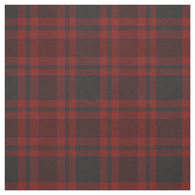 Red and Grey Tartan Plaid Fabric  (Swatch)