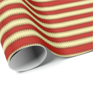 Red and Ivory Brocade Wrapping Paper