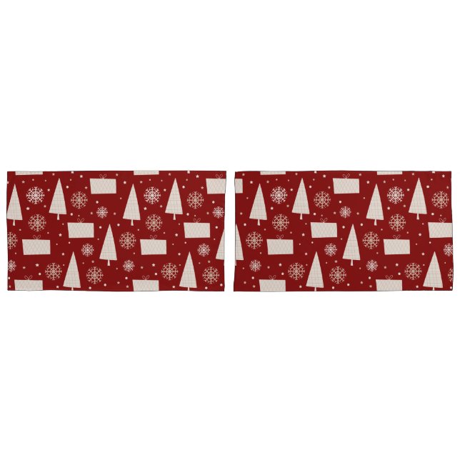 Red and Ivory Pillowcase (Front-Set)