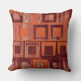 red and orange abstract cushion
