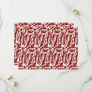 Red and orange abstract shapes blend and overlap a save the date