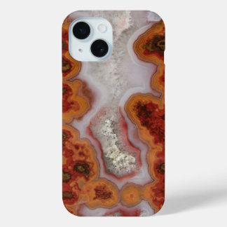 Red and Orange Agate Slab  iPhone 15 Case