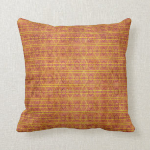 Red and Orange Aztec Pattern Cushion