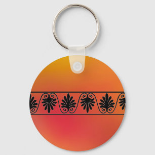 Red and Orange Border Keychain