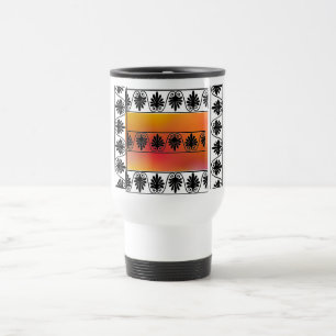 Red and Orange Border Travel Mug