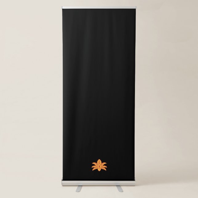 red and orange colour Vertical Retractable Banner (Front)