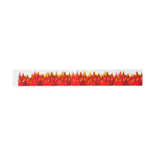 Red and Orange Flames BBQ Invitation Bands Belly Band