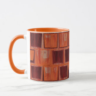 Red and Orange Geometric Mug