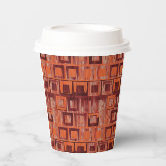 Red and Orange Geometric Paper Cups