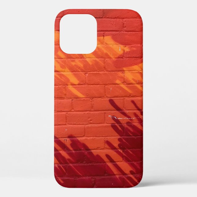 Red and orange painted brick wall Case-Mate iPhone case (Back)