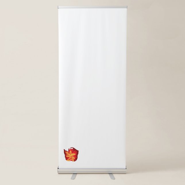 red and orange Vertical Retractable Banner (Front)