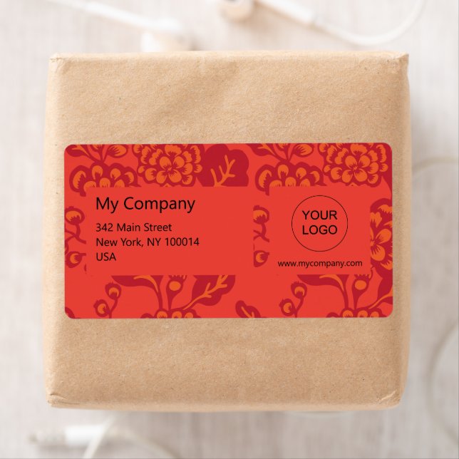 Red and Orange Vibrant and Bold Floral Pattern (Insitu)