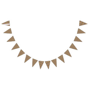 Red and orange wrapping paper with a glossy finish bunting 