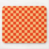 Red and Peach Check Chequered Chequerboard Pattern