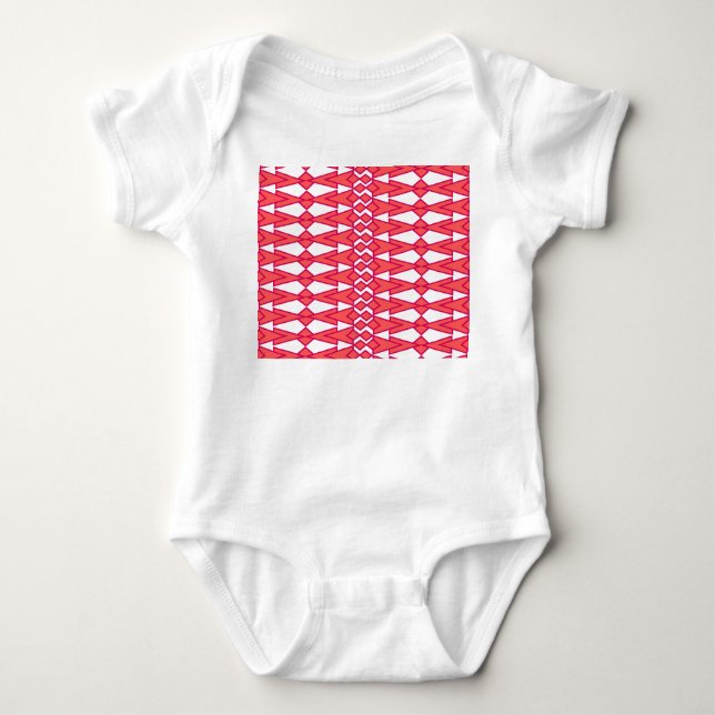 Red and Pink Bowties  Baby Bodysuit (Front)