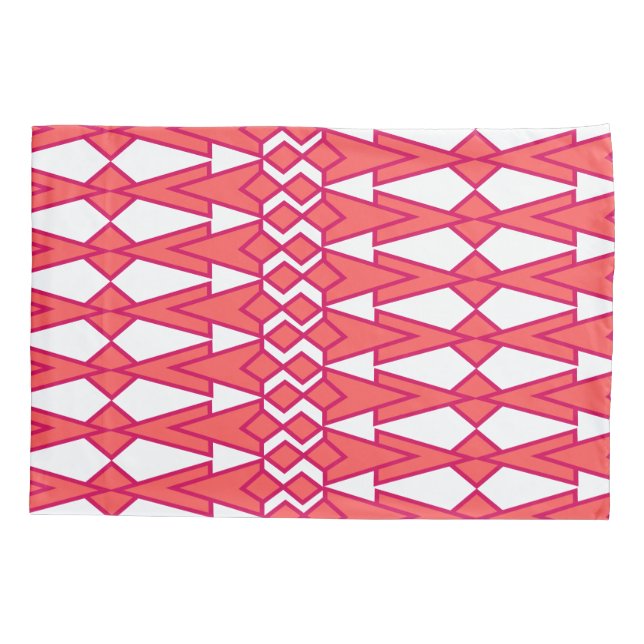 Red and Pink Bowties  Pillowcase (Back)
