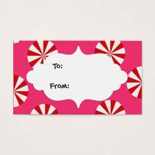 Red and Pink Candy gift tags