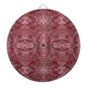 Red and Pink Fractal Dart Board