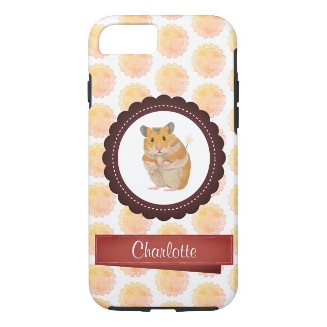 Red and Pink Girls Hamster Case-Mate iPhone Case (Back)