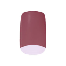 Red and pink half moon crescent nail 