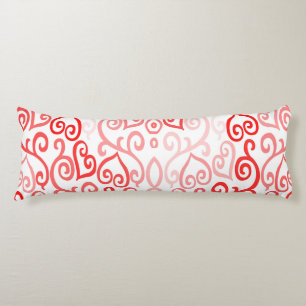 Red and Pink Heart Pattern Body Cushion