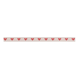 Red and Pink Heart Valentine's Day Gift Favour Grosgrain Ribbon