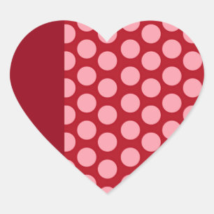 Red and Pink heart Valentine's Day Heart Sticker